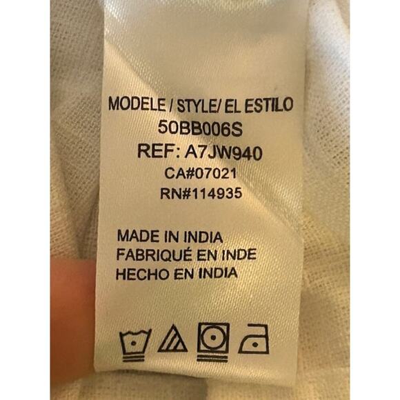 Derek Heart White Cotton Ruffle Peplum Tank Top – Size M - Picture 4 of 5